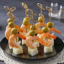 400 قطعة/عبوة من أعواد الخشب الديكورية المنحوتة بتصميم الزهور عالية الجودة، مناسبة للهامبرغر والفواكه والأطباق والحفلات والأعراس والهدايا، بديل صحي ونظيف عن تناول الطعام باليد - لون الخيزران - مشاهدة 9