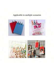 10 Windproof Multi-Purpose Metal Clips - Non-Slip, Strong Grip, Various Colors, Food Bag Sealing Clips, Clothes Drying Rack - 彩色10pc - 查看 8
