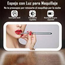 Espejo de Vanidad para Auto, Espejo para Carro con de brillo ajustable, Espejo De Visera Recargable por, 48 Lmpara y 3 Modos de Luz, Regalo para Damas, Para Auto, Camiones - inicial - Ver 4