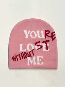 1 pieza Gorro de punto bordado, Gorra de punto casual para exteriores, Accesorio de moda unisex para mantener la cabeza caliente en otoño/invierno