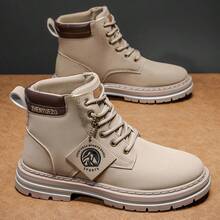 Men's Letter Print Casual Outdoor Hiking Shoes