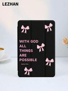 1pc Faith Over Fear Slogan Printed Flat Tablet Protective, Compatible With 10. 2, Pro 11 2021/2020/10th G, 11 11th G 2025, Tab A8 10. 5 2022, Matepad 10. 4/Tab, With Pcil Slot, Anti-Drop, Tablet Stand Cover. Accessories. - 多色 4 - 查看 4