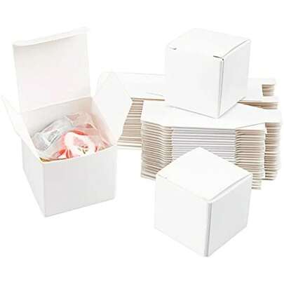 30 Pcs Mini White Paper Gift Packaging Box With Lid Soap Box Foldable Cardboard Earring Ring Small Jewelry Favor Treat Boxes NTCJ