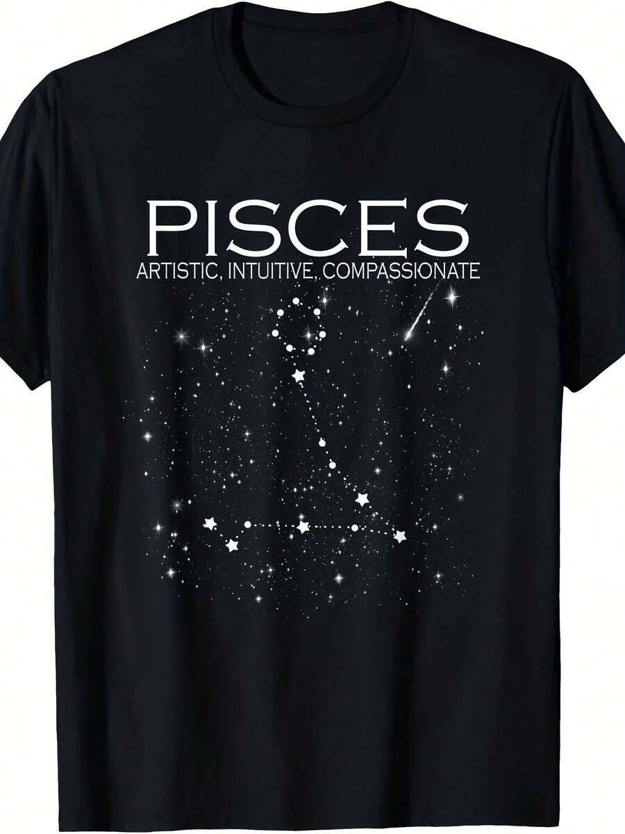 Constellation Quote Pisces Zodiac Design Horoscope Gift T-Shirt - 款式24 - 查看 1