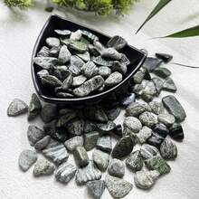 100 جرام من حجر الزيبرا الأخضر الطبيعي الكبير، مناسب لديكور المنزل وحوض السمك والأحواض المائية والنوافير وديكور المكتب وحشو المزهريات وتنسيق النباتات والتجميع والهدايا - أخضر - مشاهدة 8