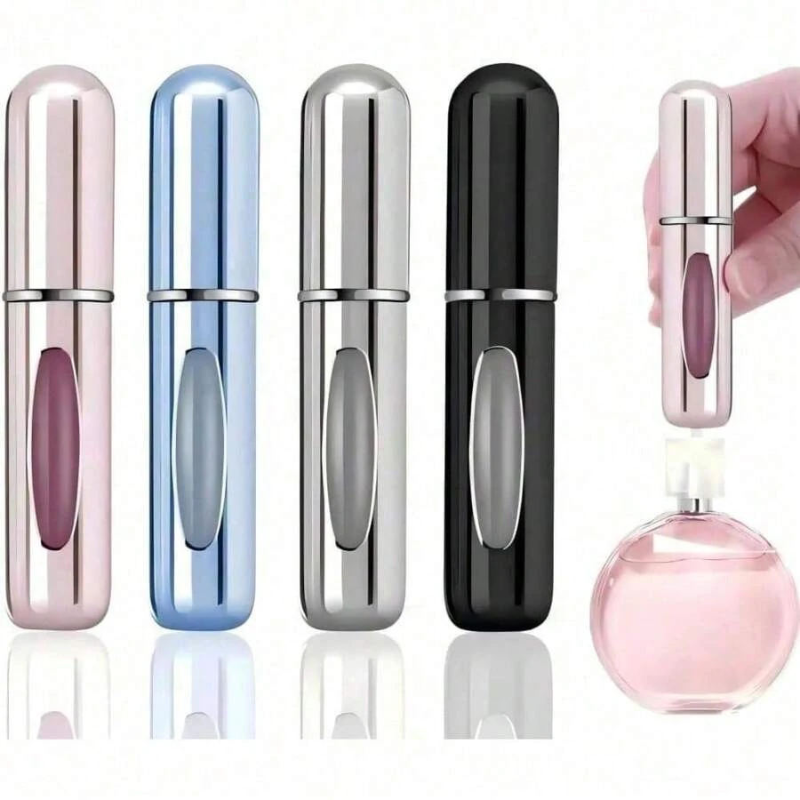 (Free Shipping)4 Pcs Perfume Travel Refillable, 5ml Travel Perfume Bottle Refillable, Atomizer Sprayer For Perfume, Perfume Atomizer For Essentials For Men & Women, Perfect For Pockets - 預設 - 查看 1