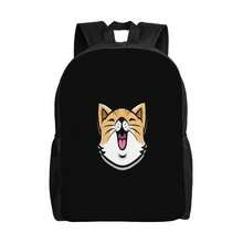 ZLIENSZUS Men'S Lightweight Backpack - Cute Happy Cat Face Design, Black With Orange Accents, Single Pocket, Comfortable For College, Work, Travel - Everyday Backpack For Students & Professionals, Backpack For School, Work Bag, Playful Design, Durable Straps, College Essentials, Stylish Accessory, Sturdy Construction, Office Workers - Nhiều màu - Xem 8