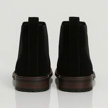 Leather Suede Lightweight Work Riding Boot Chelsea Boot Lightweight Casual Boots - Negro - Ver 3