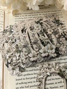 10pcs/Pack Hollow Embossed Vintage Floral Border DIY Scrapbooking Decorative Materials