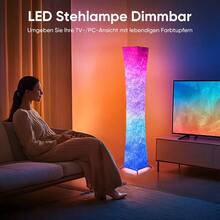 Modern RGB LED Floor Lamp With Control - Smart, Color-Changing Floor Lamp With Dimmer Switch, Compatible With Alexa/ Voice, For Living Room, Bedroom, Home Office - Ideal Gift For Birthdays, Valentine's, Housewarming - Energy-Efficient LED Bulb Included, Floor Lamp For Living Room, Designer Lamp, Lamps For Bedroom, Lamps For Living Room Floor, Crystal Floor Lamp, Living Room Lamp, Light For Living Room, Floor Lamp For Bedroom, Corner Floor Lamp, Floor Lampshade For Living Room - 51.18英寸*7.87英寸 - 查看 7