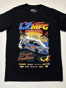 LZ MFG Racing Tee Shirt Adult Large Black Pursuit Of Perfection Auto Men - Style 14 - View 1