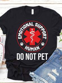 Emotional Port Human Do Not Pet -  Love Humor T-Shirt, ESH Shirt, Guide Service Animal Shirt, Dog Therapy, ESH Service Human, ESA - Style 27 - View 1