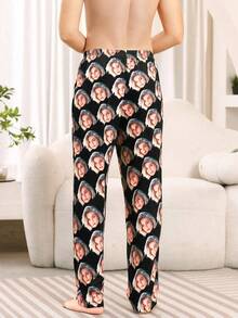 Pantaloni personalizabili, unici și confortabili, imprimeuri foto personalizate, cadouri, expresii distractive care înlocuiesc pantalonii inedite, material ușor și respirabil, cu uscare rapidă, material confortabil, o alegere drăguță pentru prieteni/parteneri, petreceri/cadouri de ziua de naștere - Negru - Vizualizare 8