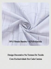 Men's Dress Shirt - Triple Protection: Waterproof, Greaseproof, And Stain Resistant - Made From Premium Fabric (38% Bamboo Fiber, 62% Polyamide), Soft And Breathable. Perfect For The Modern Man. Versatile For Everyday Wear. - Màu Xám nhạt - Xem 3