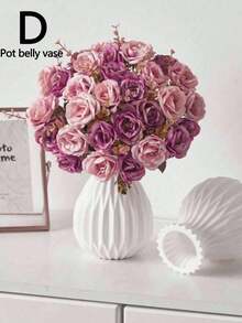 1pc Modern Minimalist Style Plastic Flower POTS, Multi-Style Center Decorative Vases, Dry And Wet Vases, Table Decoration, No Power Or Battery Needed, Ramadan Decorative Vases, Home Decorative Vases, Table Decorative Vases, Wedding Decorative Vases, Party Decoration It Can Be Given As A Ramadan Gift, Christmas Gift, Valentine's Day Gift, Birthday Gift, Wedding Gift To Family Members, Friends, Classmates And Teachers - Multicolor - View 11