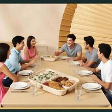 10pcs 3-Compartment Disposable Meal Prep Containers, 36oz Food Storage Bento Boxes. Reusable Takeout Containers, Stackable, Microwave & Fridge