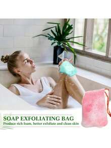 1 件装肥皂袋肥皂袋去角质皂网肥皂网袋沐浴皂架泡沫泡沫网肥皂袋适用于女士男士女孩洗碗厨房用品家居浴室装饰户外旅行家庭学校等。 - 均碼 - 查看 4