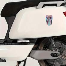 ALLENG Hecate's Daughters Vinyl Aufkleber - Cartoon Fantasy Design mit mystischem Mond & Sternen, wasserfeste matte Oberfläche, selbstklebender Aufkleber für Kunststoff/Glas/Metall/Keramik, asymmetrische Form für Flaschen, Laptops, Autos, Telefone, Laptop Verzierung, himmlisches Motiv, mehrfarbiges Design