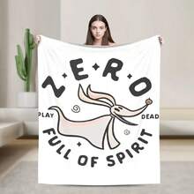 Nightmare Before Christmas Characters Blanket Fleece Autumn  Multifunction Lightweight Throw Blanket Bedspread7.Jpg - trắng - Xem 1