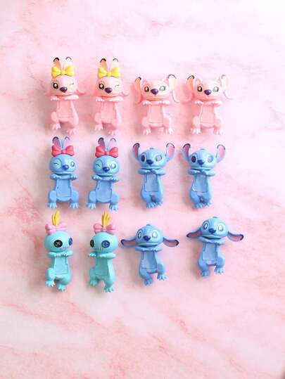 12 قطعة/مجموعة، دمى ستيتش وملاك ديزني مفاجأة عشوائية، للتزيين على السيارة والكمبيوتر والهاتف المحمول، ديكور منزلي كرتوني جميل، زينة مكتبية، هدية مميزة للعائلة والأصدقاء، هدية عيد ميلاد مثالية، هدية حفلة (ملاحظة: يتطلب هذا المنتج شريط لاصق ثنائي الوجه لتثبيته بإحكام)