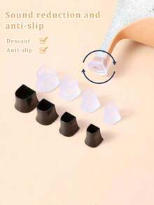 8pcs U-Shaped High Heel Protectors, Anti-Slip, Noise Reduction Heel Covers, Shoes Accessories Ideas - Trong sáng - Xem 2