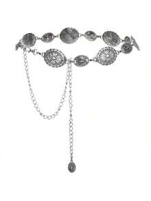 Fashionable Waist Chain, Vintage Retro Style Large Size Women's Waist Chain - Antique Silver - View 10