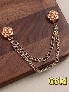 1pc Adjustable Magnetic Camellia Cuff Clips - Durable Alloy, Detachable Hem Clips, Suitable For T-Shirts, Dresses, Pants, Shorten Oversized Sleeves - Nhiều màu - Xem 11