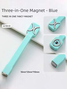 Herramienta de salón de manicura de tres en uno con flor, ojo de gato, imán fuerte, cuentas de vidrio y efecto de ondas de agua - Multicolor - Ver 7