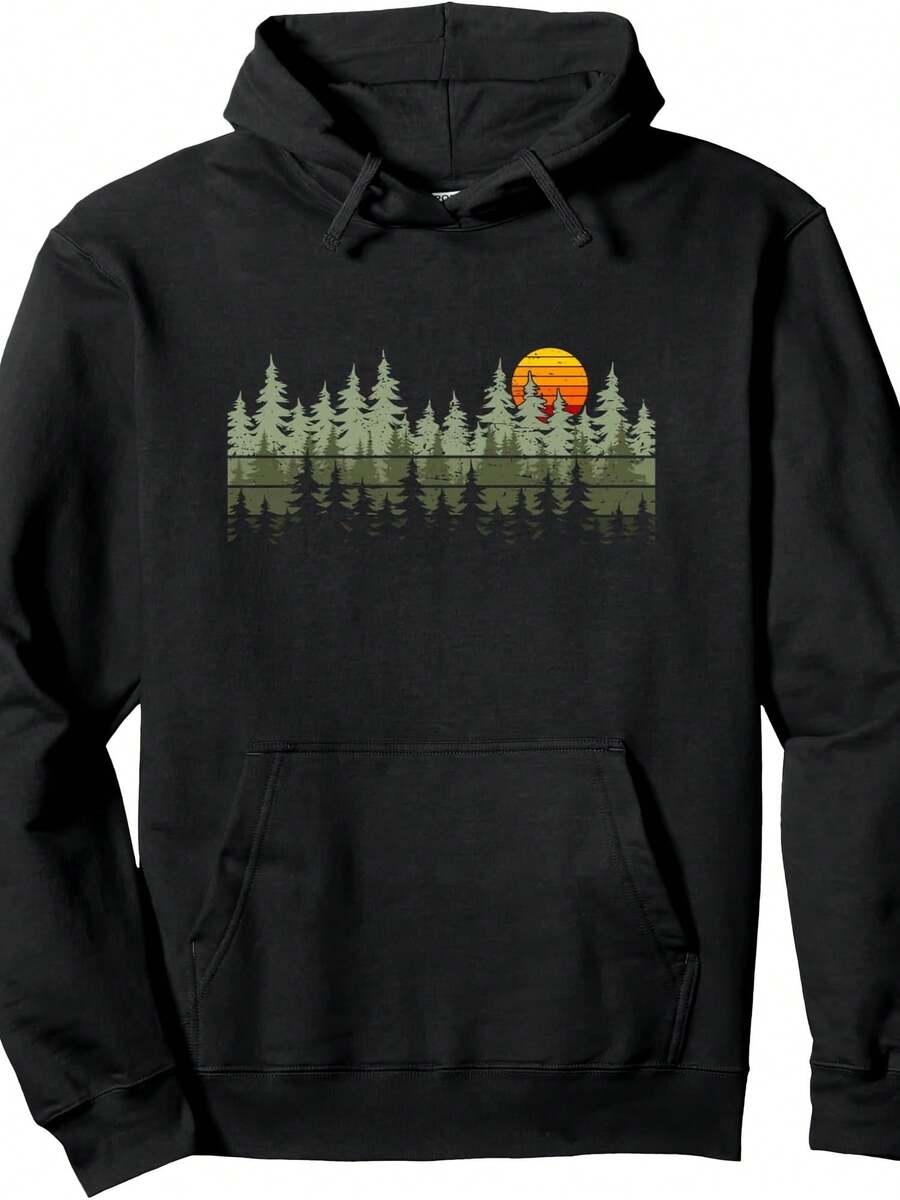 Trees Wild Nature Vintage Forest Pullover Hoodie - 款式5 - 查看 1
