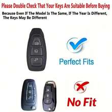 汽车钥匙扣套 - 带钥匙扣，柔软 TPU 汽车钥匙包，福特福克斯 3 4 ST、蒙迪欧 MK3 MK4、Fusion、Kuga、Ecosport、智能遥控器钥匙保护套-汽车配件