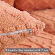 Reversible Soft Flannel Jacquard Elastic Throw Pillow Cover, Suitable For Living Room And Bedroom, Autumn/Winter - Multicolor - View 17