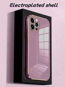 1 ốp lưng điện thoại TPU màu tím trơn tối giản kèm dây đeo silicon, kiểu dây đeo, viền mạ vàng cao cấp, chống sốc | Bao gồm dây đeo silicon màu tím | Tương thích với điện thoại | Chống trầy xước | Bảo vệ mạnh mẽ | Tương thích với Apple 17 Air/17 Pro/17 Pro Max, Apple 16/15/14/13/12/11/8/7/Pro/Pro Max/Plus, S8-S25/FE/Plus/Ultra | Quà tặng sinh nhật, tiệc tùng, màu pastel mùa xuân, phụ kiện thiết yếu hàng ngày, phiên bản quốc tế, không phải phiên bản nội địa. - Dải ruy băng màu tím - Xem 4