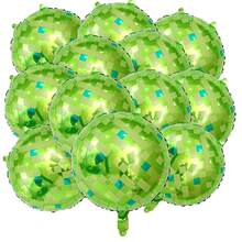 Baloane Pixel 5 buc/set, baloane folie verzi de 18 inch, decorațiuni de petrecere cu tematică Pixel, potrivite pentru sărbători