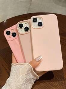 Apple 3 件套 iPhone 16/15/14/13/12/11 Pro Max TPU 保护手机壳 - 粉色哑光 + 仿皮 + 褶皱 - 彩色 - 查看 10