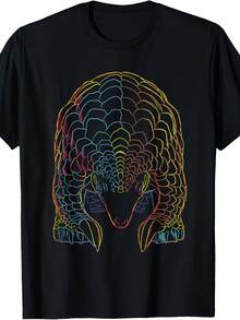 Colorful Pangolins Gifts Wo's Black Pangolin Design T-Shirt - 款式13 - 查看 1