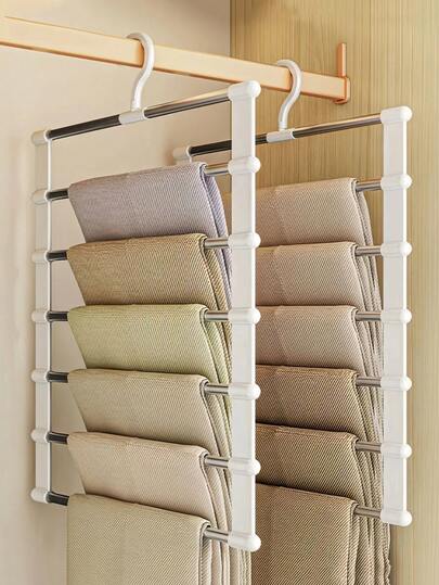 1 Parçalı Magic Pantolon Askısı - Katlanabilir Kot Askısı, Pantolon, Eşarp ve Gardırop Düzenlemesi İçin Çok İşlevli Saklama Rafı