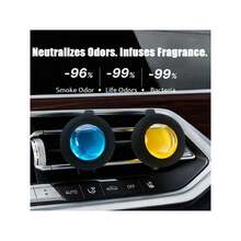 3/6 piezas Clips universales ambientadores, 5 aromas variados que duran 30 días, eliminador de olores ajustable para olores fuertes, revitaliza tu espacio con purificador de aire para dormitorio, baño, armario, cocina, áreas de mascotas