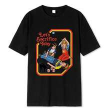 Horror Comic Series Sell Your Soul Economics For Children Men Tshirts T Shirts Loose Cotton Tee Clothing Street T-Shirt 42821 - 黑色 - 查看 5