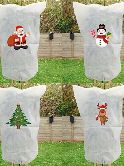 Wytrzymała zimowa osłona na rośliny z materiału chroniącego przed mrozem – 23,62 x 31,4 cala, ściągacz do krzewów, krzaków i drzew owocowych, trwały materiał PP, idealna do ogrodnictwa bożonarodzeniowego, ochrona roślin | Dekoracyjna osłona na rośliny | Trwała osłona na rośliny, Osłony na rośliny na zimę, Dekoracje świąteczne na zewnątrz, Dekoracje świąteczne na zewnątrz, Świąteczna dekoracja bałwana, Ochrona roślin na zimę, Ochrona roślin na zewnątrz, Osłona roślin przed mrozem, Ochrona roślin przed mrozem