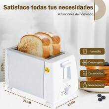 Tostadora Ranura Para Pan 2 Rebanadas 6 Velocidades - Tipo de Enchufe A USA (110-127V) - Ver 5
