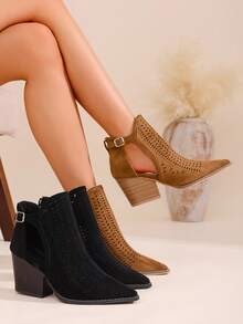 Giày sandal đế xuồng hở gót thời trang nữ gợi cảm, họa tiết hình thoi, thanh lịch và sành điệu - Lạc đà - Xem 7