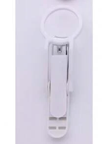 带放大镜的不锈钢指甲钳 - 精密凹边，防溅设计，舒适握感橡胶手柄，适合老年人和所有年龄段，指甲护理工具，人体工学美容工具