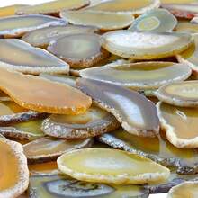 5/10/15/20 Stück Achat Licht Tisch Scheiben, Heilkristalle Geoden Steine, asymmetrische Heim Dekoration Schmuckherstellung, elegantes Grau, für Balance und Harmonie, Glück und spirituelle Energie