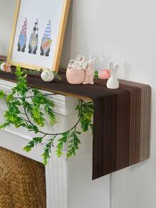 1件極簡條紋漸層風桌旗，現代客廳餐桌桌布墊，可乾洗、可水洗，適用於廚房餐桌、派對婚禮裝飾、復古風，適合玄關、家庭聚會、咖啡桌、客廳、微波爐防塵罩 - 深巧克力棕色 - 查看 8