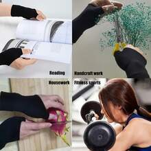 Pressure Wrist Guard Hand Guard Men's And Women's Sports Fitness Elastic Half Finger Knitted Breathable Glove(Single Pack) - Multicolor - View 4