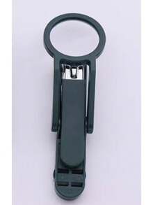 带放大镜的不锈钢指甲钳 - 精密凹边，防溅设计，舒适握感橡胶手柄，适合老年人和所有年龄段，指甲护理工具，人体工学美容工具