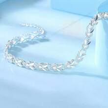 1pc 925 Sterling Silver Hypoallergenic Cute Rabbit Lucky Birthday Bracelet, Exquisite High-End Jewelry, Luxury Women's Accessory, Delicate Couple & Best Friend Gift, Daily Wear Decoration, Valentine's Day & Mother's Day Gift For Her - Multicolor - View 2