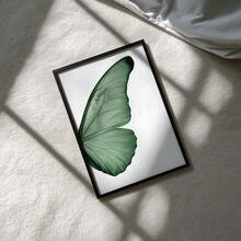 Minimalist Green Butterfly Wing Frame Nature Lightness Symmetry - 黑色 - 查看 6