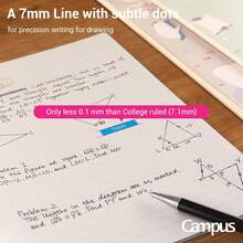 KOKUYO Composition Notebooks, 3 Pack Campus B5 Comp Book With Dotted A 7mm Rule, 40 Sheets, School Lined Notebook In Blue Green Yellow, Cute Journal For Women Girls Work Study Note Taking Japan Import