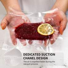 Bolsas de vacío para alimentos Bolsa de sellador al vacío Alimentos frescos de larga duración 12+15+20+25+30cm*500cm Rollos/Lote bolsas para envasadora al vacío - 12-2 piezas - Ver 4